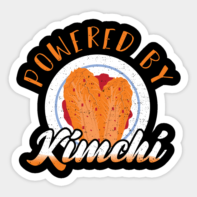 Powered By Kimchi Sticker by Designs By Jnk5